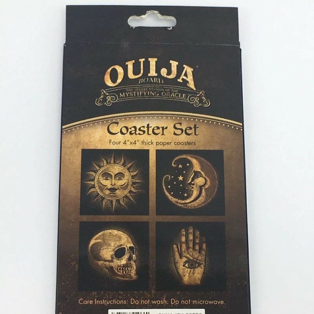Halloween Coasters Ouija Board Set 4 Party Spooky Season Decor